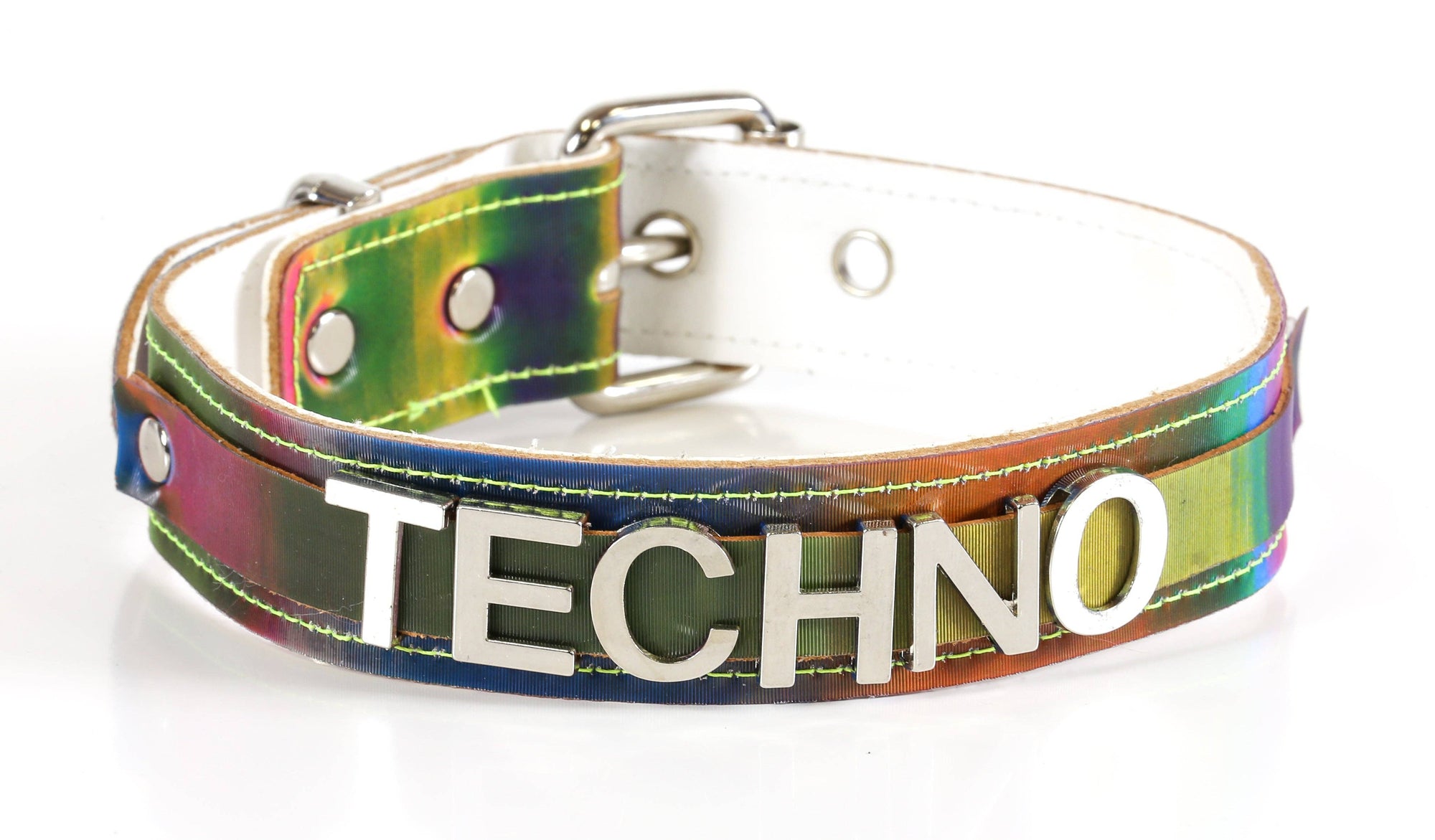 regenboog techno choker
