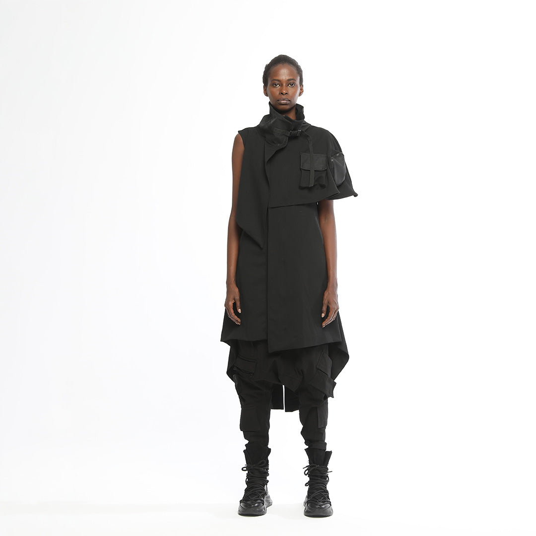 Womens Jacket With Side Cape