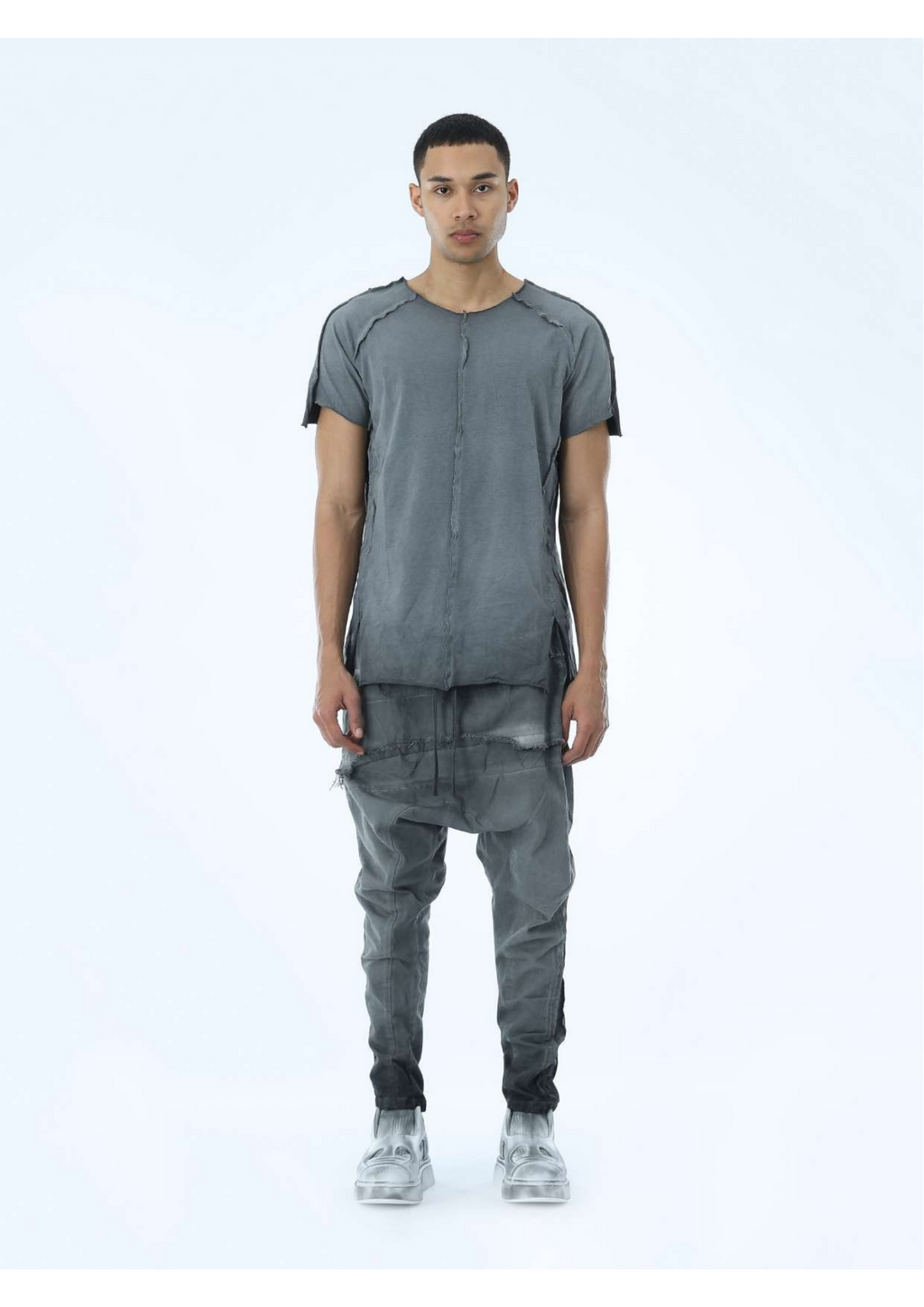 Low Crotch & Garnished Men's Trousers