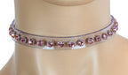 Funk Plus - Transparent Vinyl Choker with Rhinestones – Available in Light Pink and Aurora