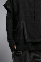 Short Cardigan with Front Slit