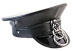 zwarte lak bondage hoed