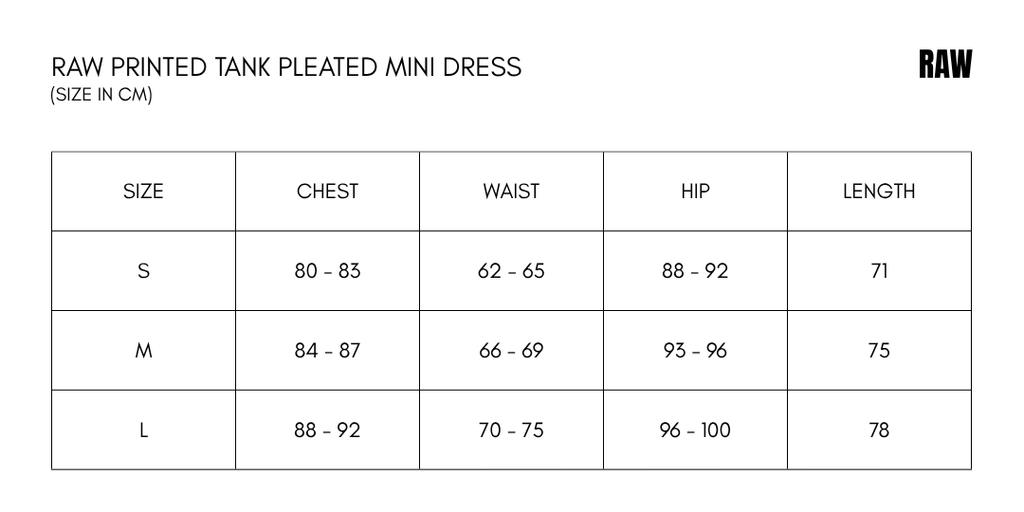 RAW Printed Tank Pleated Mini Dress