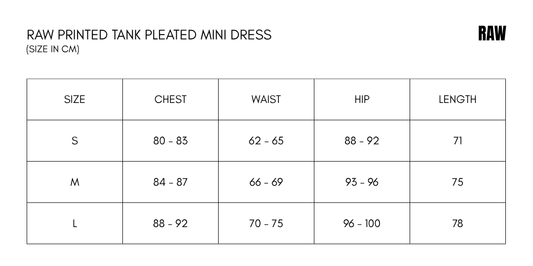 RAW Printed Tank Pleated Mini Dress