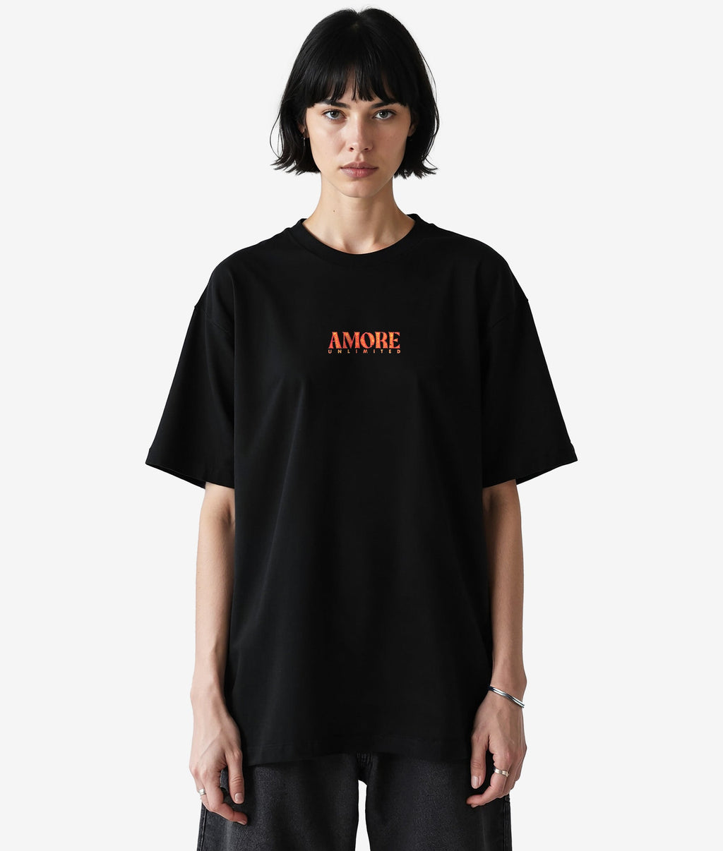 AMORE UNLTD. T-SHIRT - BLACK
