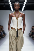 Beaded Tailored Collar with Removable Tie- 6 Looks in 1