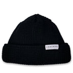 SHORT WOOL BEANIE - BLACK