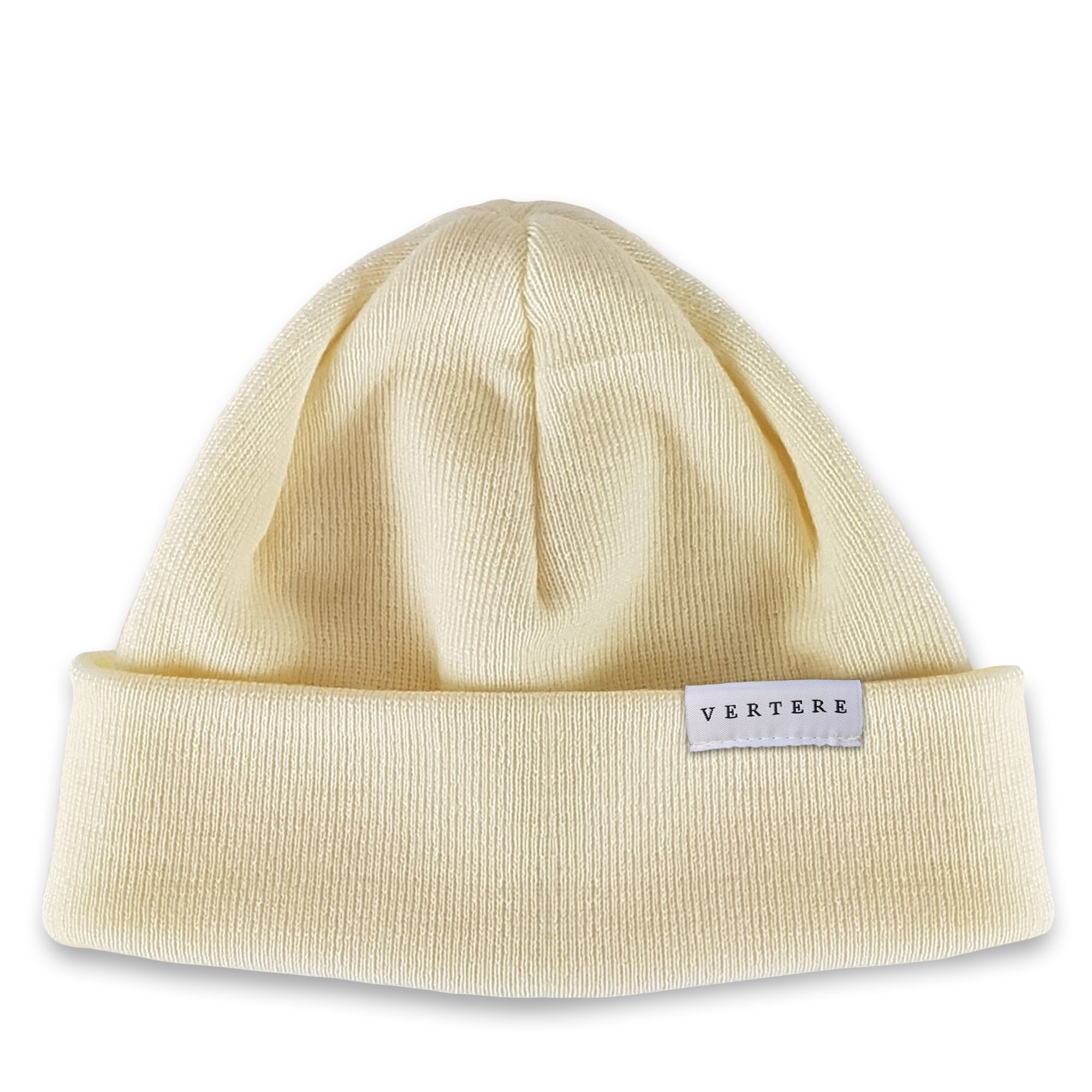 SHORT MERINO BEANIE - OFFWHITE