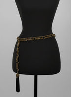 Beaded Adjustable Chain Belt with Removable Tassel - 7 Looks in 1