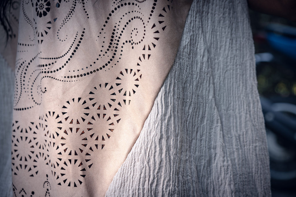 Bee Cosmic Laser Cut Vest (Beige)