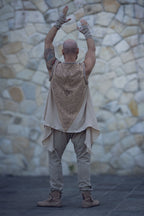Bee Cosmic Laser Cut Vest (Beige)