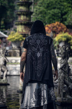 Samurai Wrap Skirt (Black/Silver)