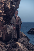 Radiance Sequin Kimono (Black/Gold)
