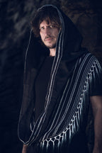 Black Ombre Fringe Hood