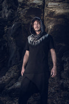 Black Ombre Fringe Hood