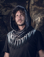 Black Ombre Fringe Hood
