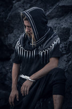 Black Ombre Fringe Hood