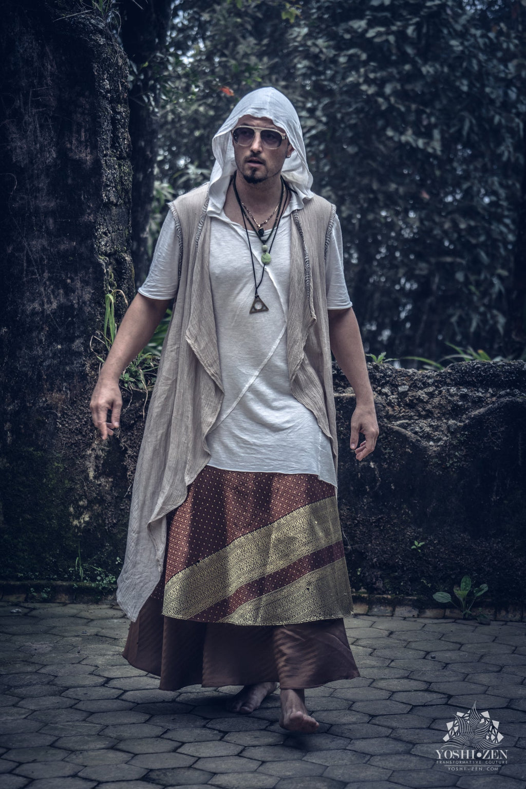 Samurai Wrap Skirt (Bronze/Gold)