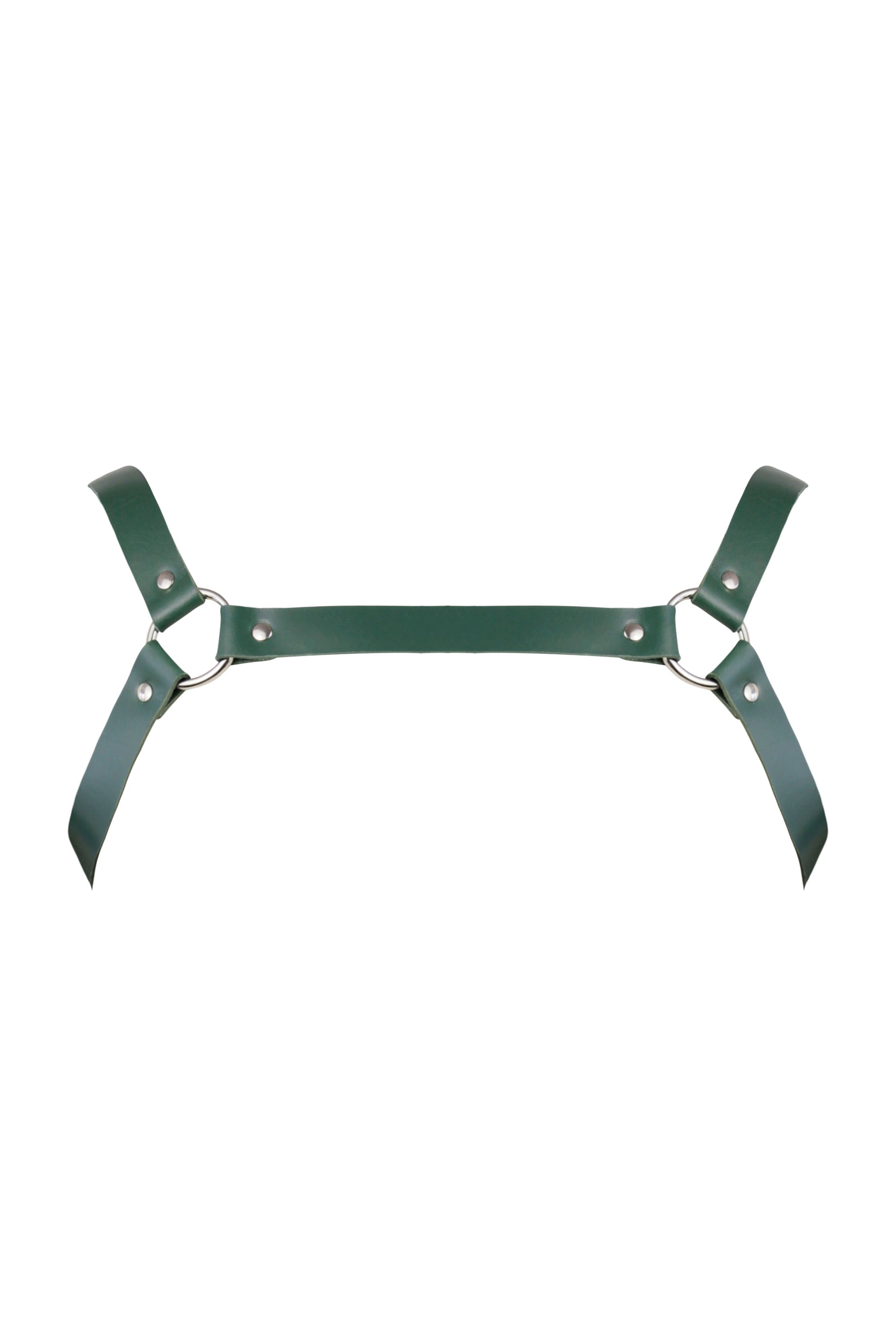Studio Moonbow - Leather Chest Harness – Green