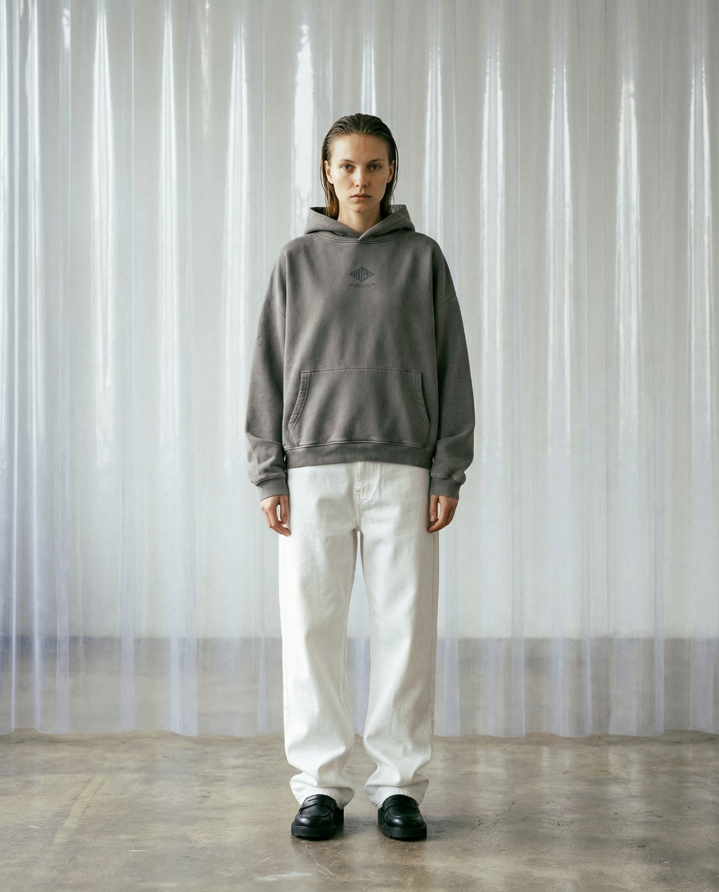 CORPORATE LOGO HOODIE - WASHED LAVA