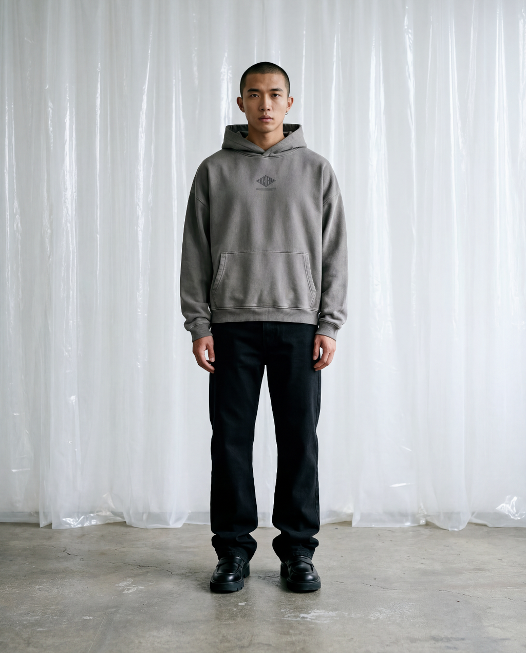 CORPORATE LOGO HOODIE - WASHED LAVA