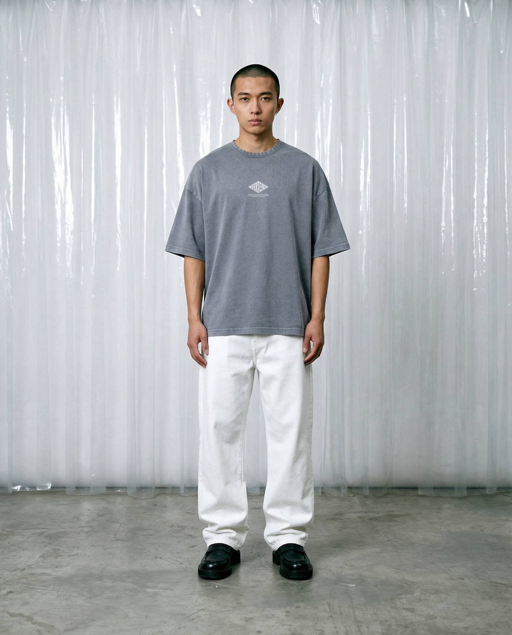 CORPORATE LOGO T-SHIRT - WASHED GREY