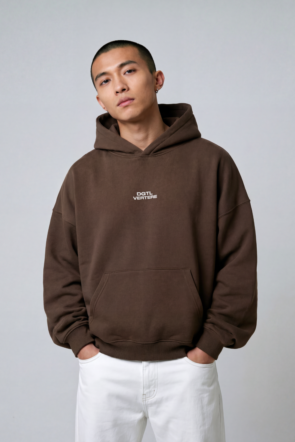 DGTL X VERTERE SYSTEM SHOCK HOODIE - COFFEE