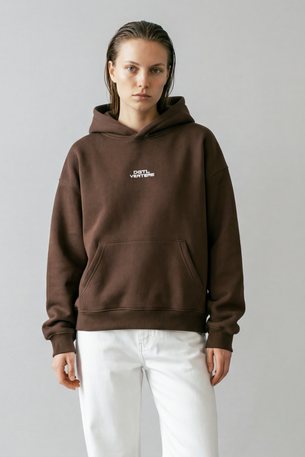 DGTL X VERTERE SYSTEM SHOCK HOODIE - COFFEE