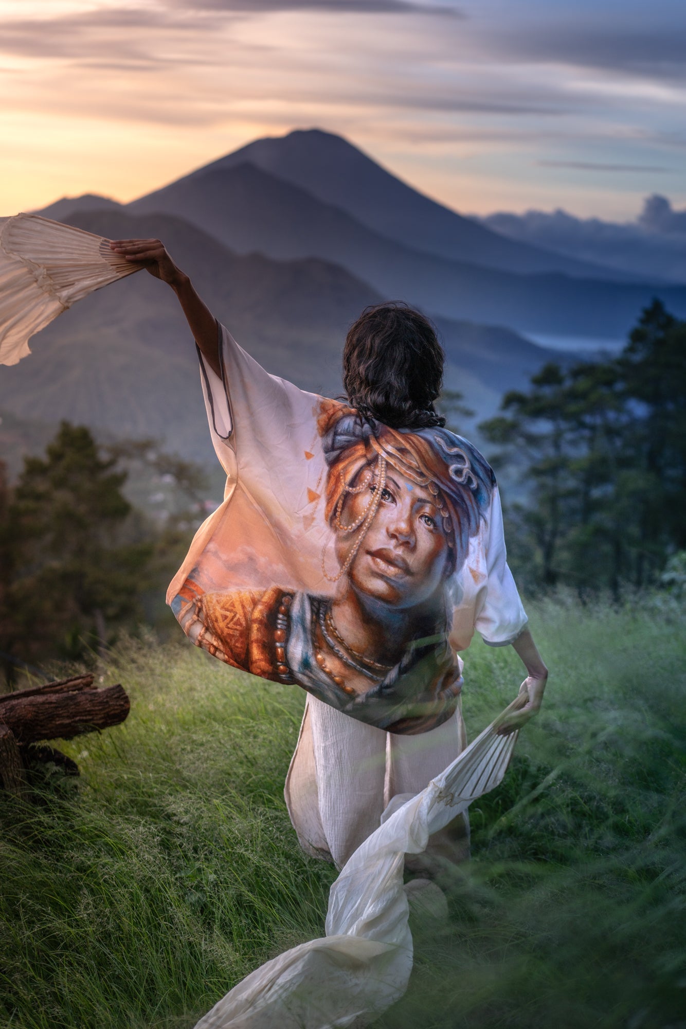 Dawn's Witness Kimono- Autumn Skye Wearable Art