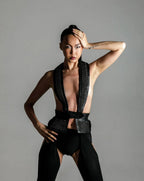 Dietrich Beaded Leather Tuxedo