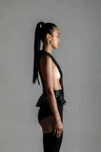 Dietrich Beaded Leather Tuxedo