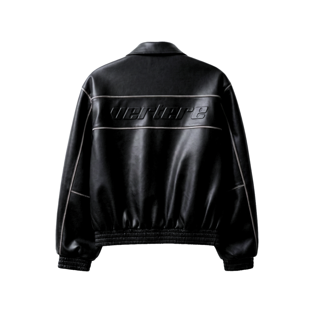 ENIGMA LEATHER JACKET - BLACK