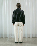ENIGMA LEATHER JACKET - BLACK