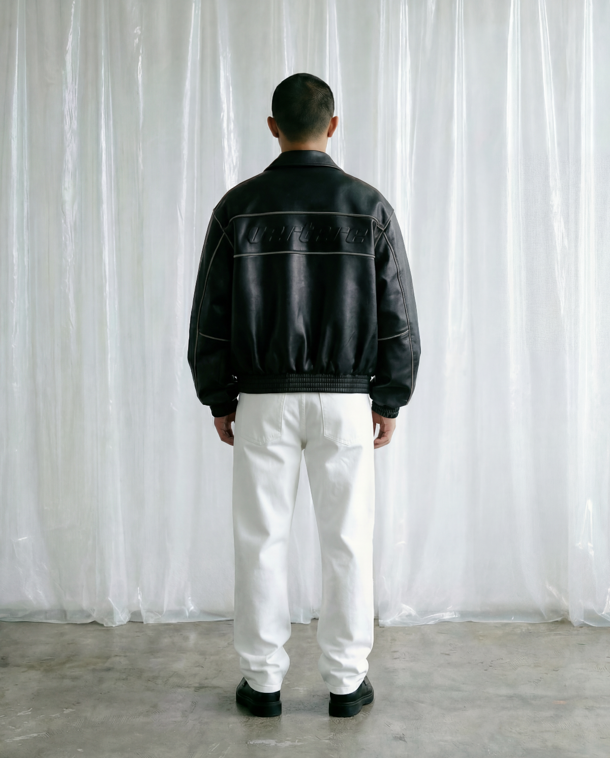 ENIGMA LEATHER JACKET - BLACK