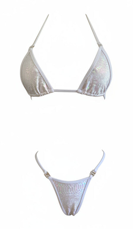 White Snake Bikini Set