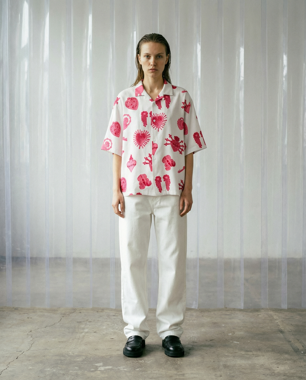 FORGET ME NOT VISCOSE SHIRT - WHITE