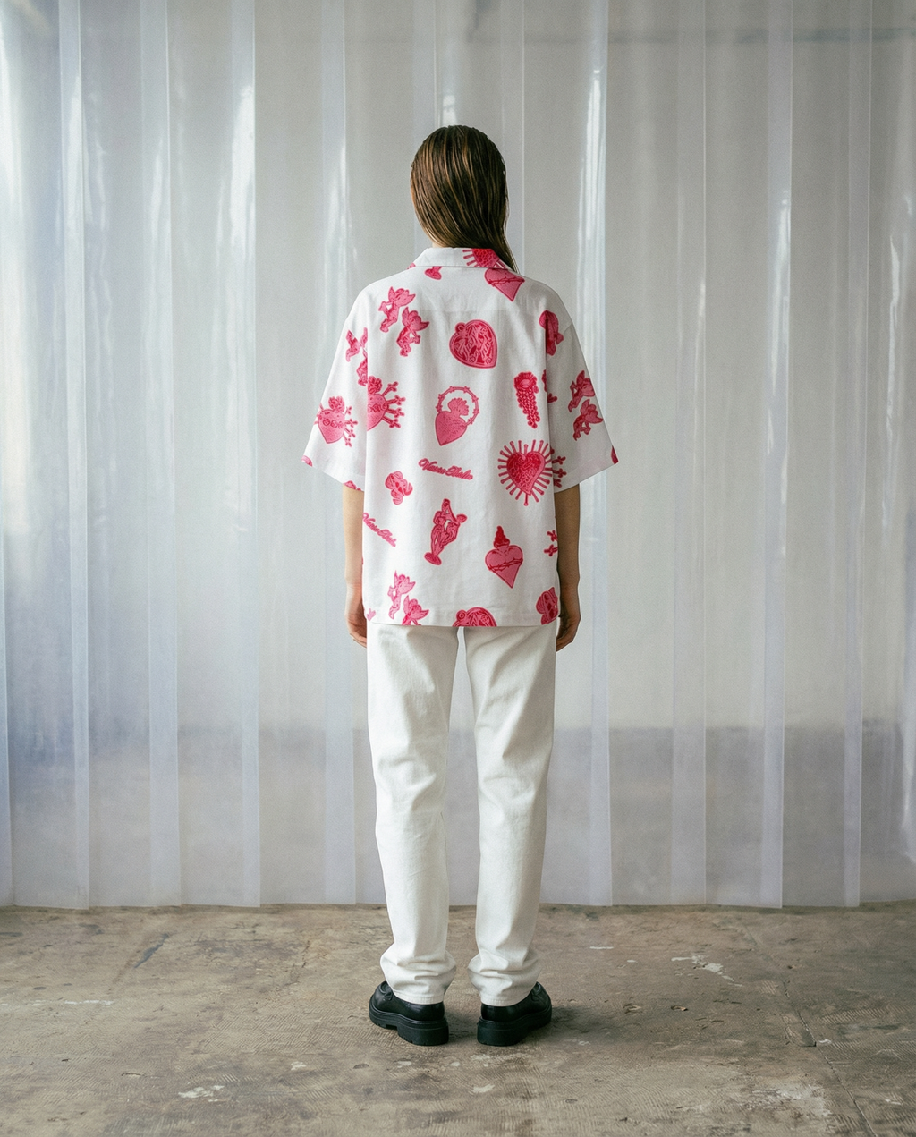 FORGET ME NOT VISCOSE SHIRT - WHITE