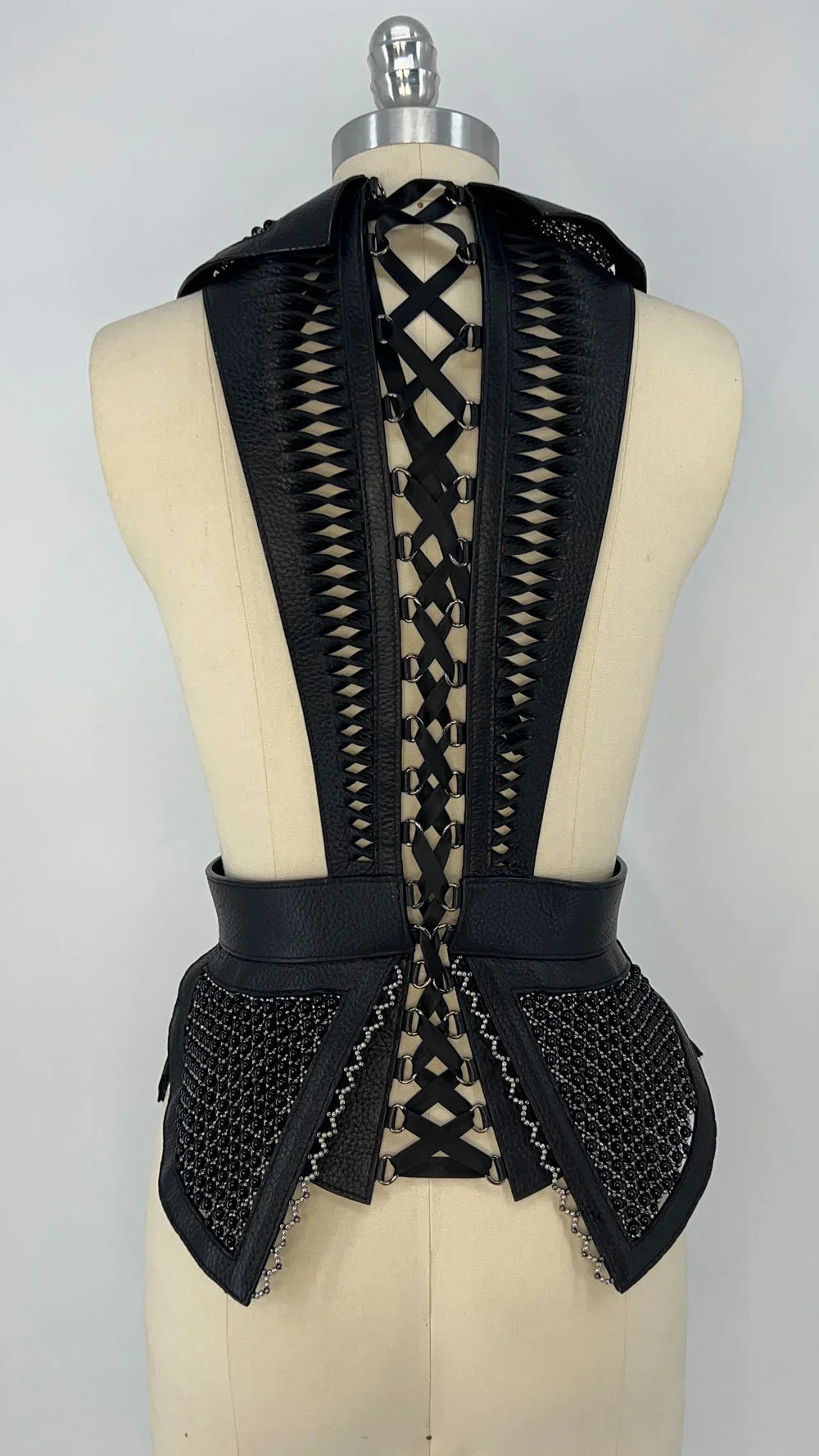 Dietrich Beaded Leather Tuxedo