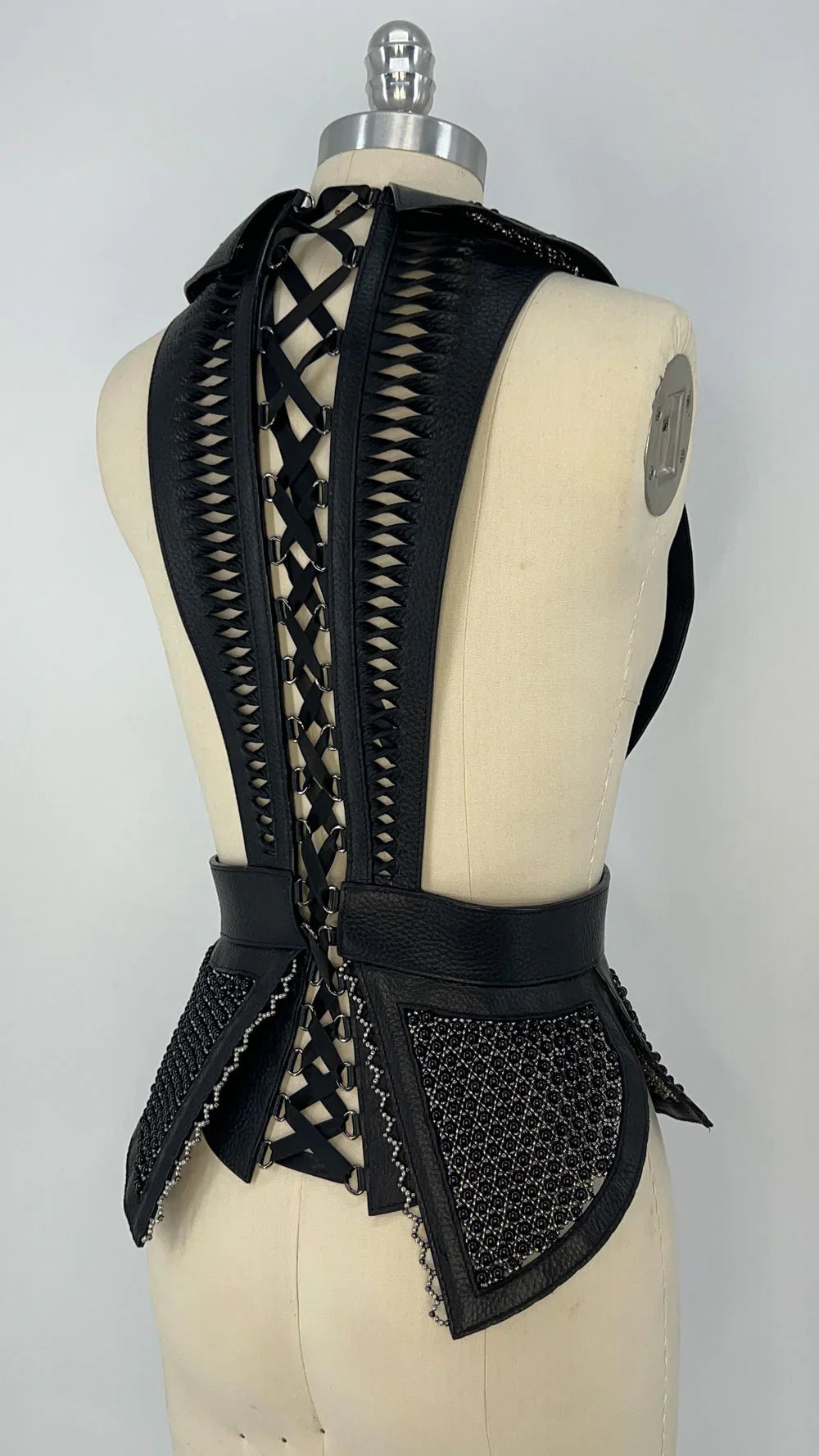 Dietrich Beaded Leather Tuxedo