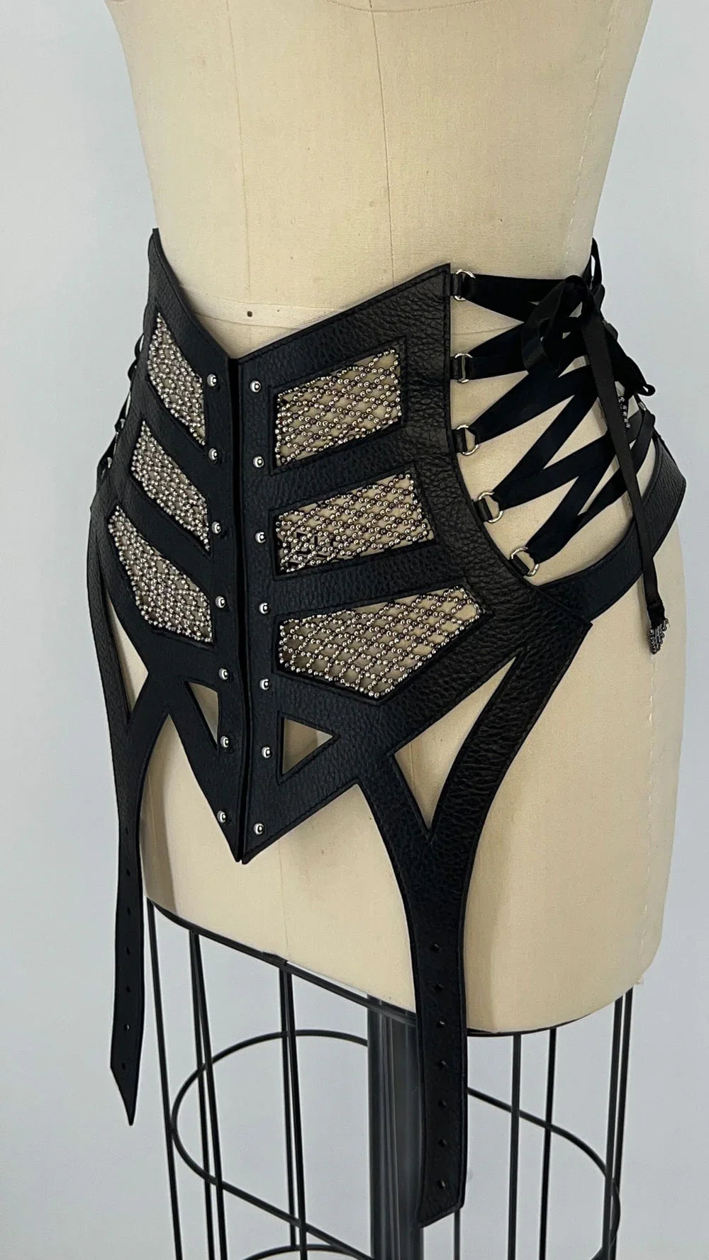 Lister Beaded Leather Girdle Belt