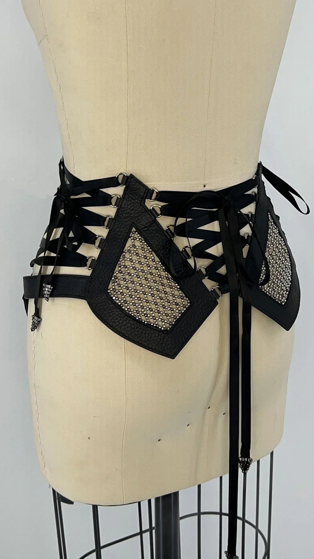 Lister Beaded Leather Girdle Belt