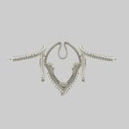 Jas Modular Headpiece System w/Face Chain in Pearl