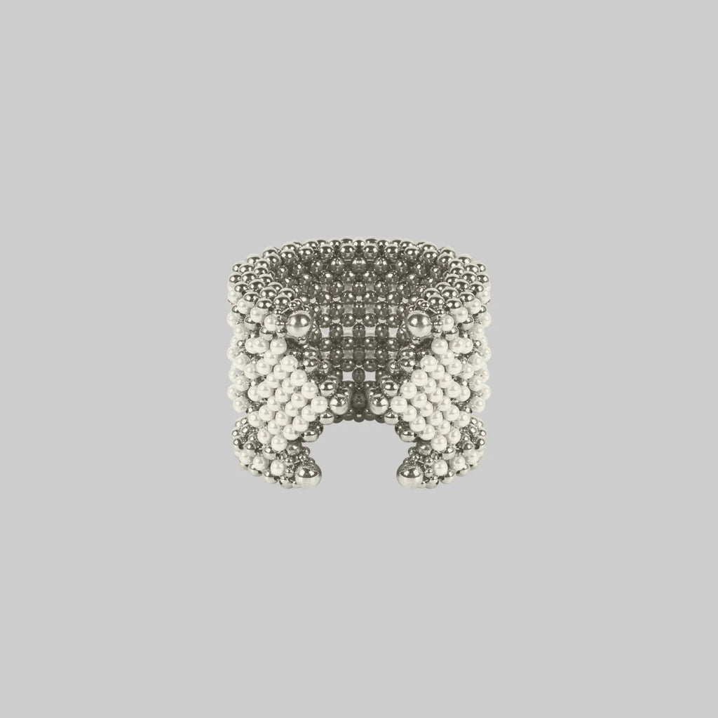 Khutulun Wide 4D Cuff in Pearl