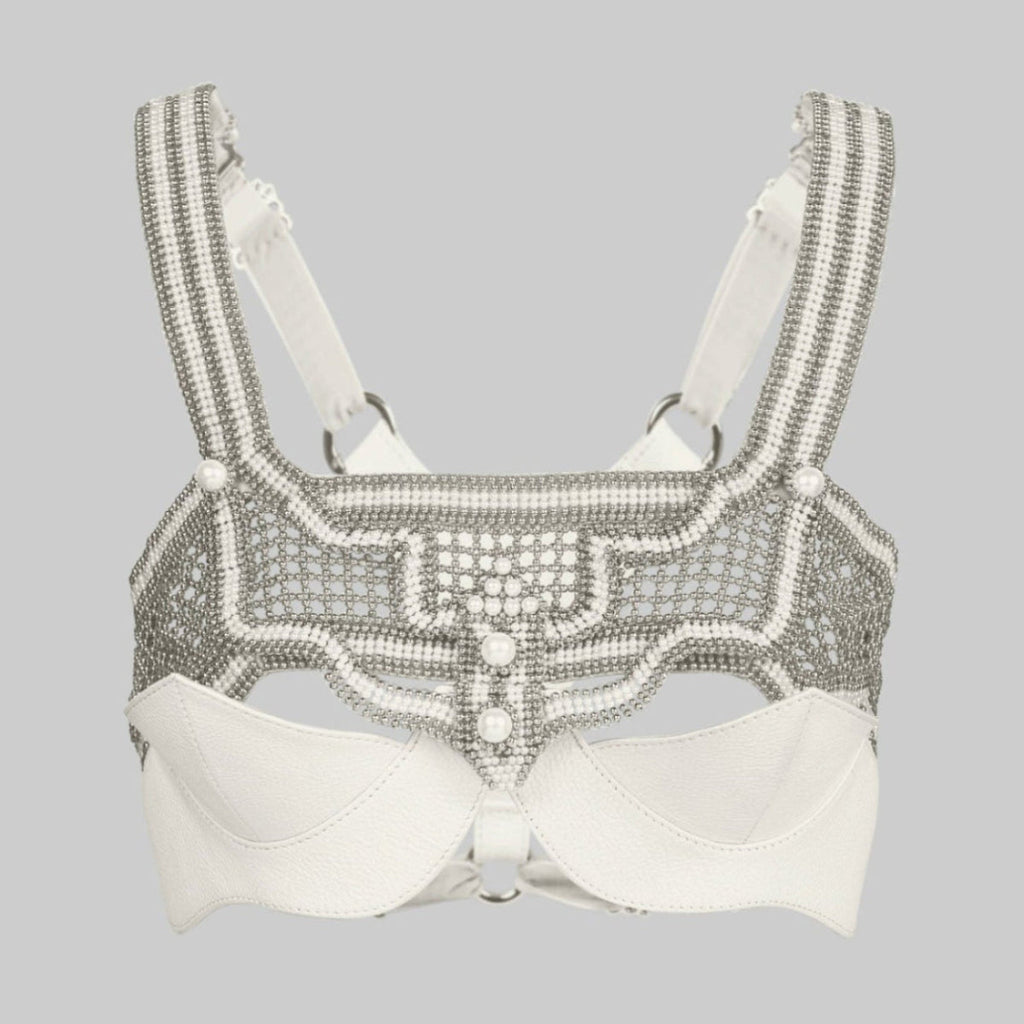 Khutulun Modular Top with Leather Balconette – Pearl |  Best Seller