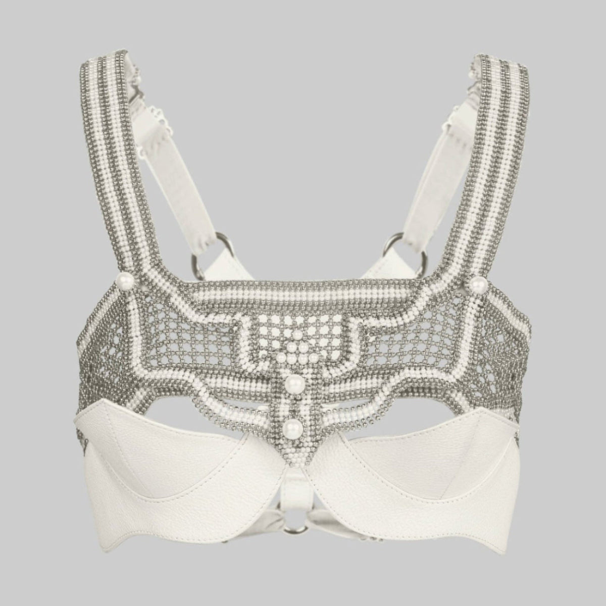 Khutulun Modular Top with Leather Balconette – Pearl |  Best Seller