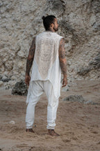 Kameleo Laser Cut Vest (White/Cream)