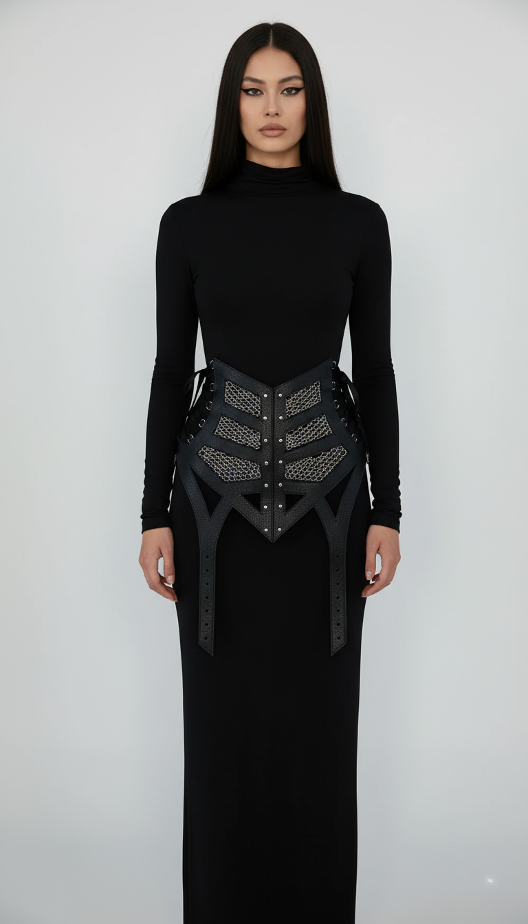 Lister Beaded Leather Girdle Belt