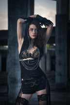 Cosmic Druid Laser Cut Chain Hood
