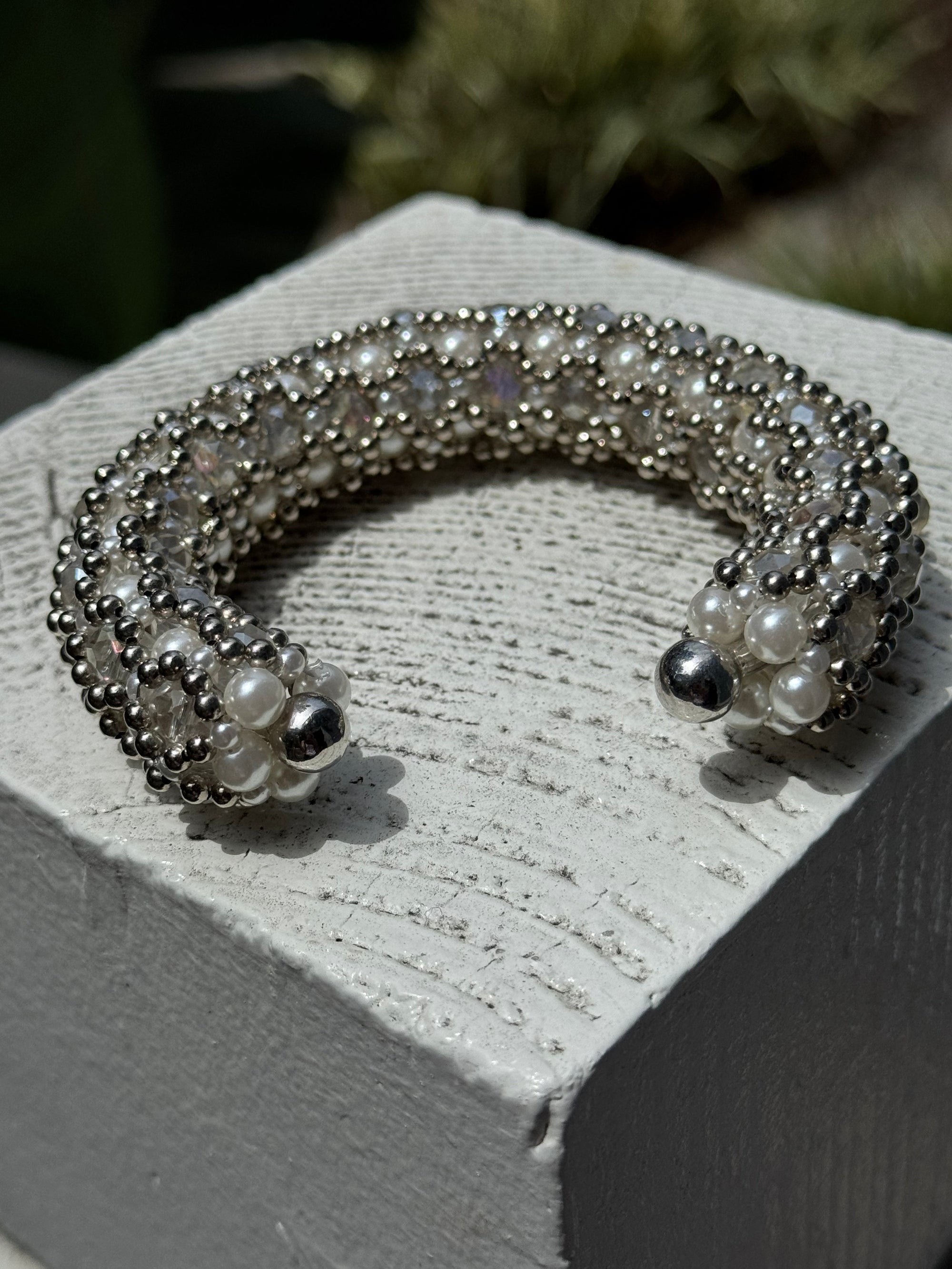 Nyx Cross-Beaded Cuff - 2 Color Variants