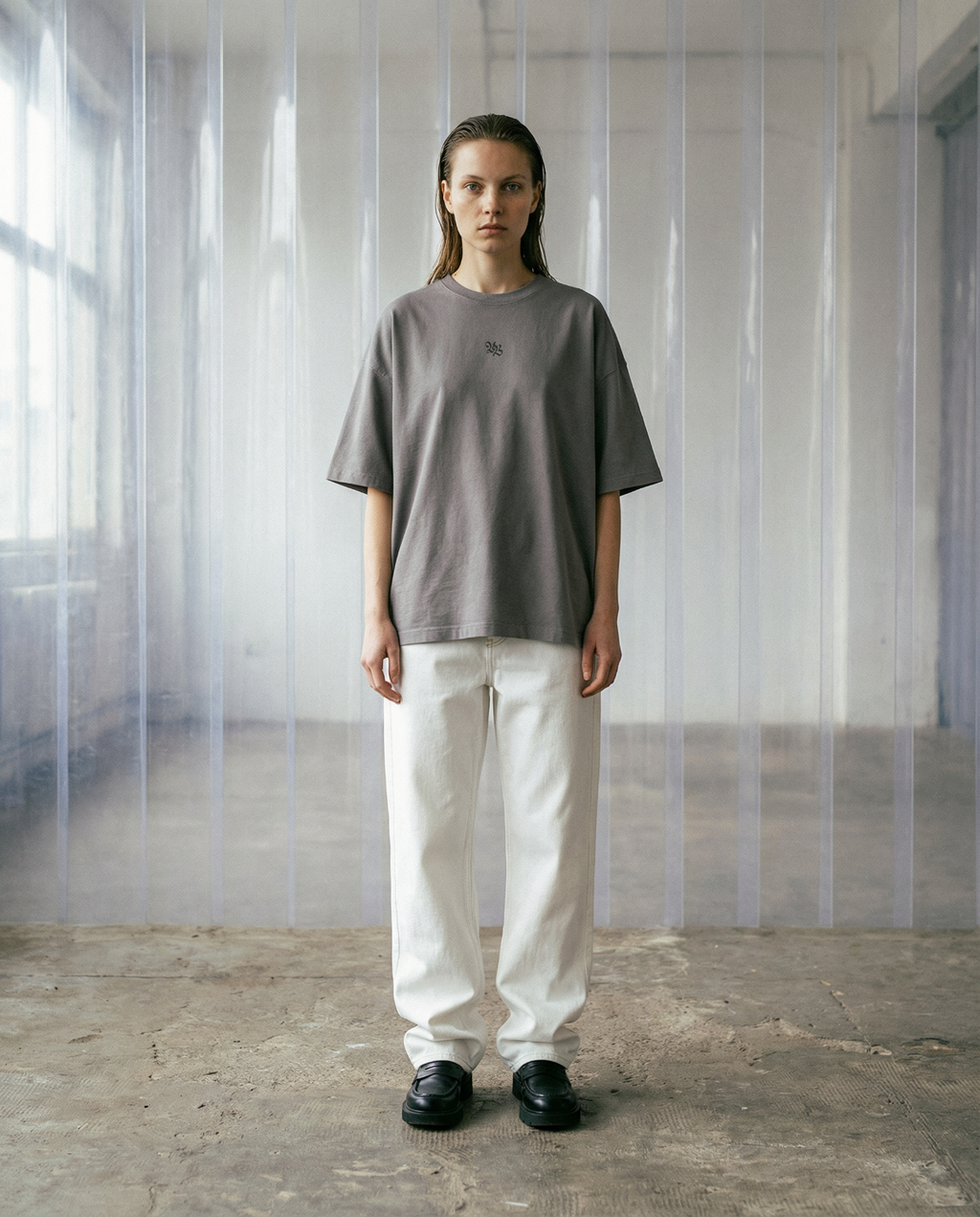 ORNAMENT PEACHED T-SHIRT - WASHED LAVA